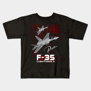 F-35 Lightning Us Air Force Fighterjet Kids T-Shirt